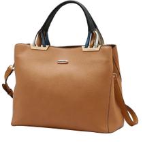 Bolsa Feminina Moderna Texturizada Tiras Multicolor Chenson