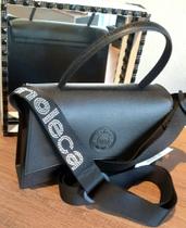 Bolsa Feminina Moleca Meia Lua Casual Transversal Preta - 835