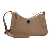 Bolsa Feminina Moleca Nude/Dourado