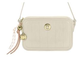 Bolsa Feminina Moleca Transversal Com Pingentes Decorativos Dourados Branco Off Bolsa Feminina Moleca Transversal Com Pingentes Decorativos Dourados Branco Off