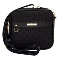 Bolsa feminina monica sanches 3694 khaite preto / line preto