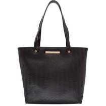 Bolsa Feminina Monica Sanches 3758 Lagarto Preto Line Preto