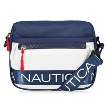 Bolsa Feminina Nautica - Bolsa de Nylon Tipo Bag Crossbody/Cinto - Índigo/Branca