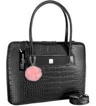 Bolsa Feminina Notebook Pasta Maleta Chaveiro Pompom Fashion