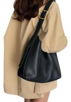 Bolsa Feminina Ombro Couro Vintage Pu Espaçosa Trabalho Lind