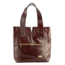 Bolsa Feminina Ombro Grande De Couro Legitimo Luxo Passeio Viagem - Betania Couros