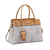 Bolsa Feminina Original Elemento Gráfico Mão Chenson 85095 Off White