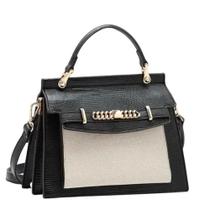 Bolsa Feminina Original Lagarto Clássico Mão Chenson 85074 Preto