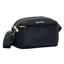 Bolsa Feminina Original Twill Nylon Transversal Chenson 84948 Preto