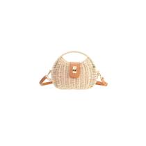 Bolsa Feminina Palha Bege Estruturada Boho Chic Praia