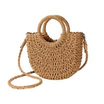 Bolsa Feminina Palha Praia E Piscina Verão