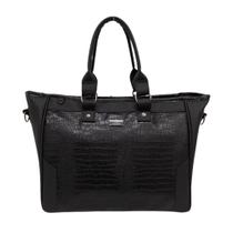 Bolsa Feminina para Notebook Preto Croco - Coutre Bolsas Bolsa Feminina para Notebook Preto Croco - Coutre Bolsas