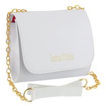 Bolsa Feminina Pequena Alça Corrente Lateral Transversal Tiracolo