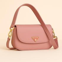 Bolsa Feminina Pequena Clutch Mini Bag Transversal Couro Acompanha Carteira e Chaveiro Promoção Bolsa Feminina Pequena Clutch Mini Bag Transversal Couro Acompanha Carteira e Chaveiro Promoção