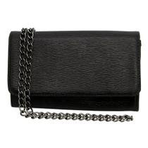 Bolsa Feminina Pequena De Lado Clutch Ravy Store Alça de corrente Preta Bolsa de Festa