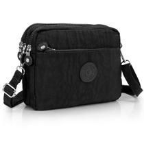 Bolsa Feminina Pequena De Lado Com 3 Divisórias Bolsa Multiuso