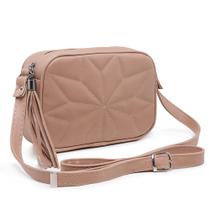 Bolsa Feminina Pequena De Lado E Tranversal Matelasse Caqui Lotus