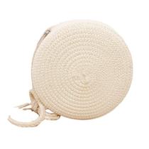 Bolsa Feminina Pequena de Palha Redonda Moda Verão - Straw