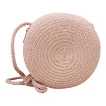 Bolsa Feminina Pequena de Palha Redonda Moda Verão - Straw