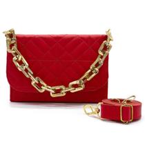 Bolsa Feminina Pequena Loscia Luxo Balada Vermelho