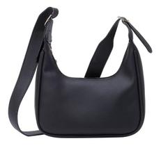 Bolsa Feminina Pequena Meia Lua Transversal Couro Fashion Bolsa Feminina Pequena Meia Lua Transversal Couro Fashion