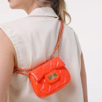 Bolsa Feminina Pequena Mini Bag Alça Corrente Transversal