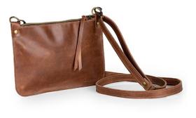 Bolsa Feminina Pequena Tiracolo Couro legitimo basica