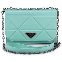 Bolsa feminina pequena transversal Bolsa com alça em corrente Grafite