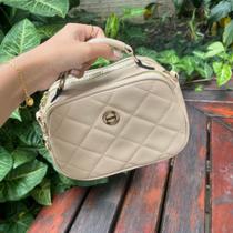 Bolsa Feminina Pequena Transversal Tiracolo de Lado Bege Bolsa Feminina Pequena Transversal Tiracolo de Lado Bege