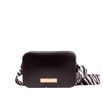 Bolsa Feminina Petite Jolie Tiracolo Pequena Zebrada Preto