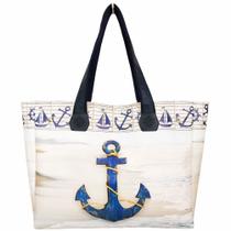 Bolsa Feminina Praia Âncora Azul Marinho Magicc Bolsas