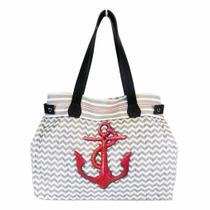 Bolsa Feminina Praia Âncora Vermelha Magicc Bolsas