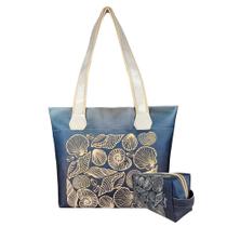 Bolsa Feminina Praia Com Relevo 3D Necessaire Azul Magicc BN-239 Bolsa Feminina Praia Com Relevo 3D Necessaire Azul Magicc BN-239