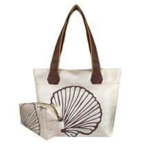 Bolsa Feminina Praia Com Relevo 3D Necessaire Concha Palha Magicc BN-245 Bolsa Feminina Praia Com Relevo 3D Necessaire Concha Palha Magicc BN-245