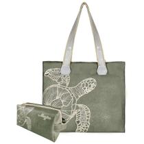 Bolsa Feminina Praia Com Relevo 3D Necessaire Tartaruga Magicc BN-244 Bolsa Feminina Praia Com Relevo 3D Necessaire Tartaruga Magicc BN-244