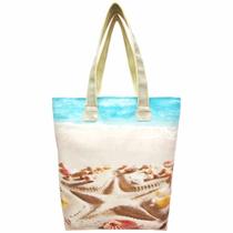 Bolsa Feminina Praia Impermeável Conchas na Areia Magicc Bolsas