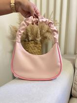 Bolsa Feminina Preta De Ombro Bag Pequena Meia Lua Tote Ombro Mão Saco