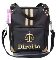 Bolsa Feminina Preta Personalizada Direito / Balança