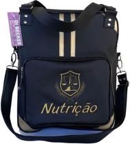 Bolsa Feminina Preta Personalizada Nutrição Bolsa Feminina Preta Personalizada Nutrição