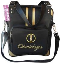 Bolsa Feminina Preta Personalizada Odontologia Bolsa Feminina Preta Personalizada Odontologia