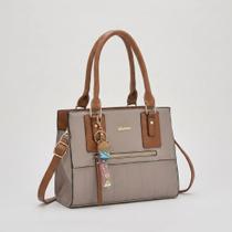 Bolsa Feminina Quadrada Transversal E De Ombro Com Chaveiro