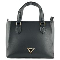 Bolsa Feminina Rafitthy Preta Transversal Alça de Mão