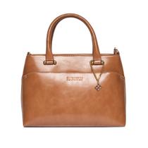 Bolsa Feminina Rafitthy Tote Média Verniz Caramelo