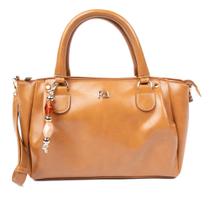 Bolsa Feminina Rafitthy Tote Pingente Pedrarias Caramelo Bolsa Feminina Rafitthy Tote Pingente Pedrarias Caramelo