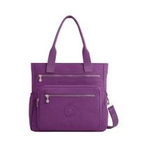 Bolsa Feminina Reforçada 5 Bolsos Tactel Média Trabalho Casual Ombro e Transversal Moderna