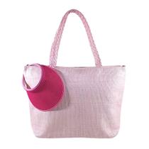 Bolsa Feminina Rosa com Viseira Alça Praia Compras Feminina Ombro Passeio Bolsa Feminina Rosa com Viseira Alça Praia Compras Feminina Ombro Passeio