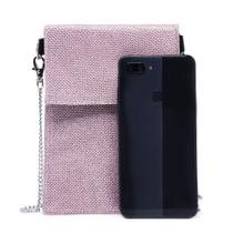 Bolsa Feminina Rosa Porta Celular Barato Mini Bag Brilhante Lançamento - GB