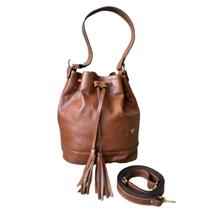 Bolsa Feminina Saco Couro Legítimo Tiracolo Ombro Transversal Luxo Linda
