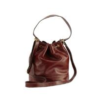 Bolsa Feminina Saco Transversal em Couro Legitimo Whisky