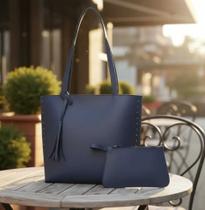 Bolsa Feminina Sacola Grande Alça de Ombro Com Necessaire Bolsa Feminina Sacola Grande Alça de Ombro Com Necessaire